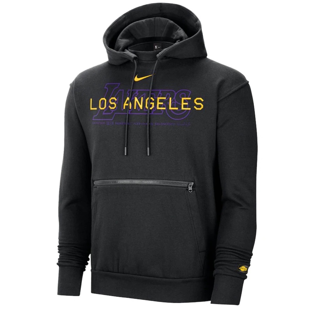Nike NBA Lakers Los Angeles Courtside Pullover Hoodie Mens Size Large
